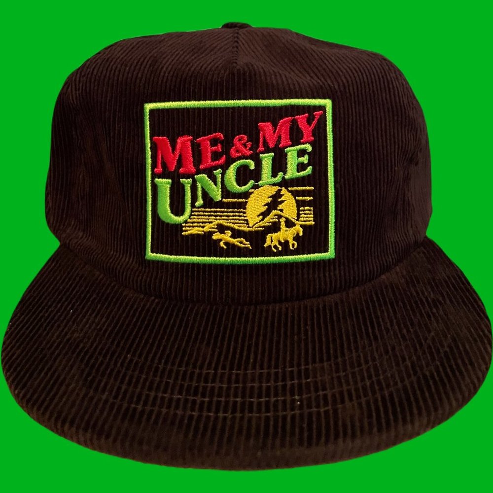 Me and My Uncle Corduroy Cap Black Mello Yello